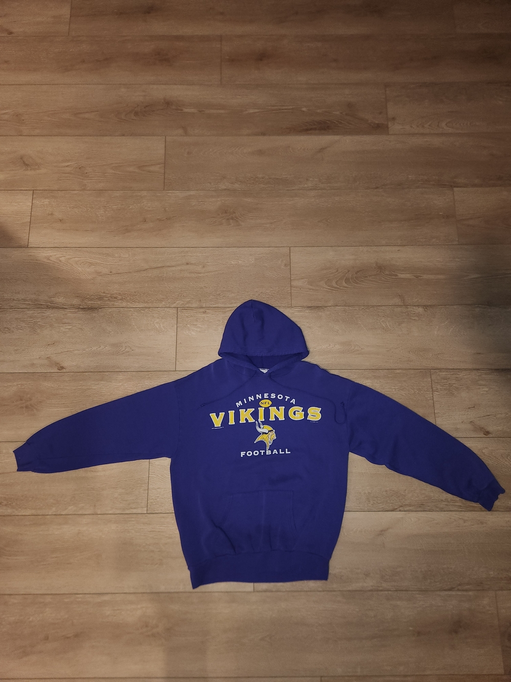 Vintage Y2K 2000s NFL Minnesota Vikings Purple Graphic Hoodie Men's Size Large